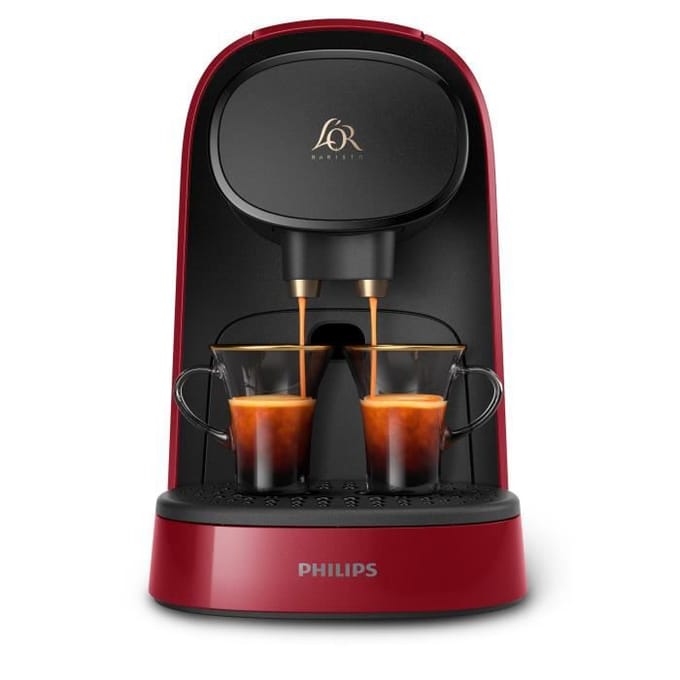 PHILIPS L'Or Barista LM8012/51 dubbele espressocapsule koffiemachine - Rood + 9 capsules