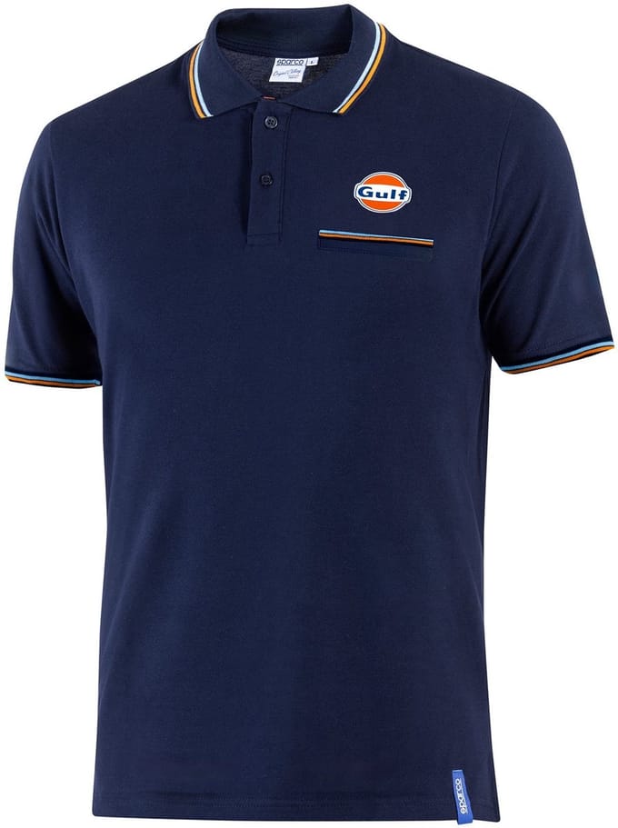 Sparco Gulf Piqué Pocket Poloshirt Heren & Dames - Racing Polo - Marineblauw - Maat M
