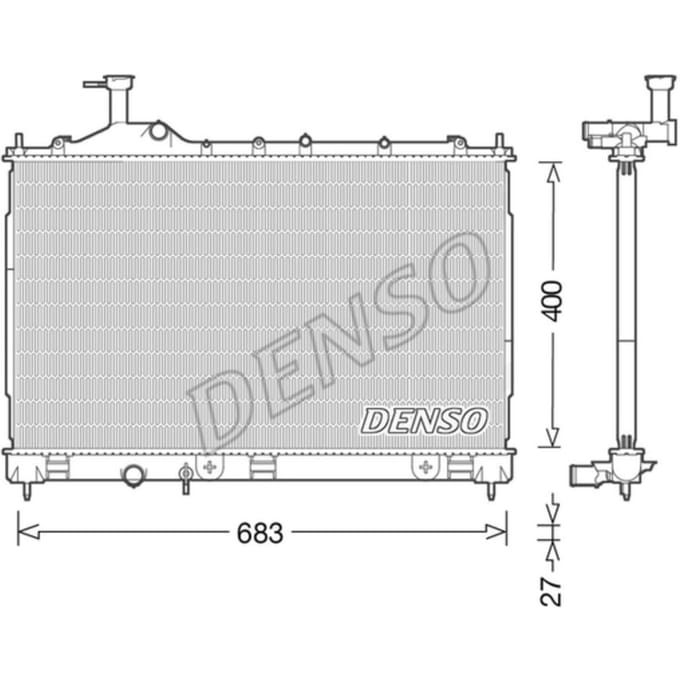 Radiator, motorkoeling DENSO DRM45038