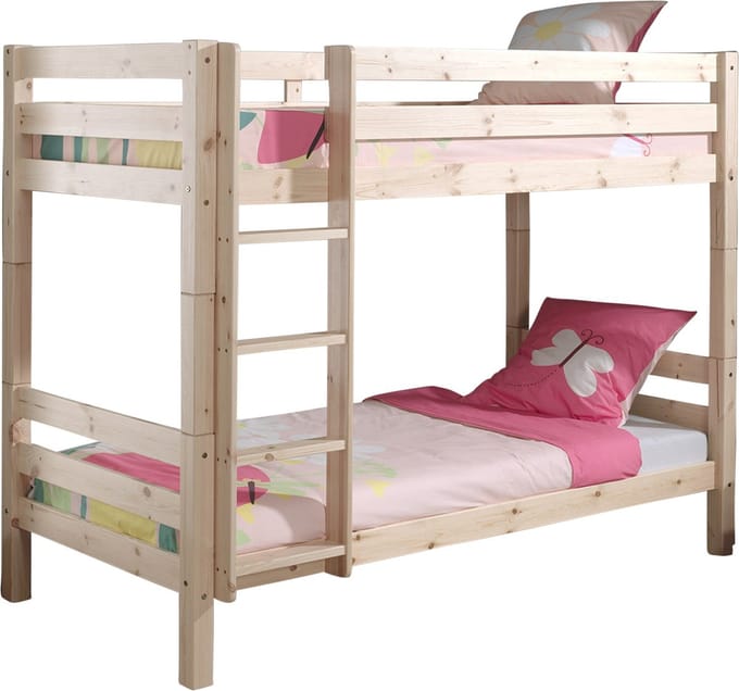 Vipack Stapelbed Pino 160 cm hoog - 90 x 200 cm - bruin