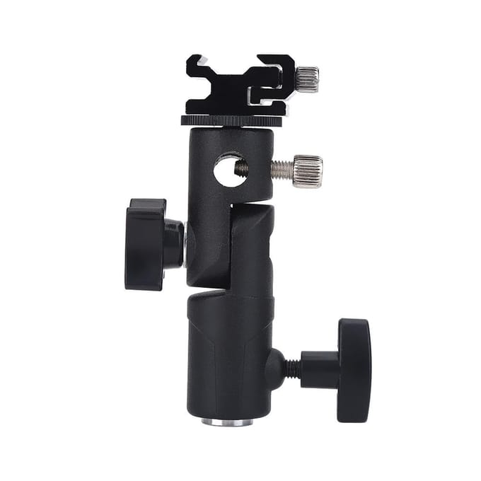 Aluminiumlegering E Type Flitsstandaard Beugel Flitsschoen Mount Adapter Parapluhouder black