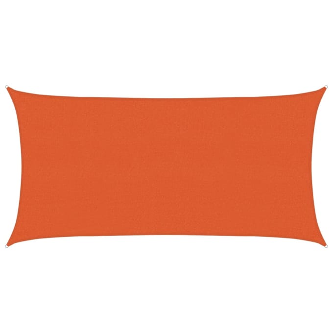 vidaXL Zonnezeil 160 g/m² 2,5x5 m HDPE oranje