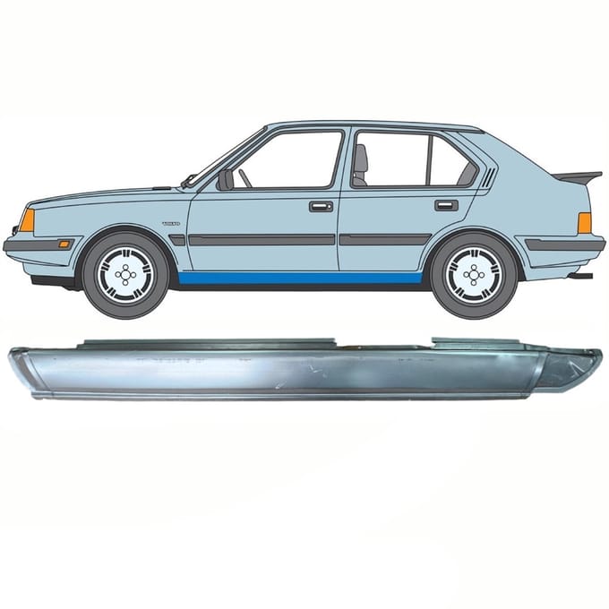 Volledige dorpel voor Volvo 340 360 1975-1991 / Links