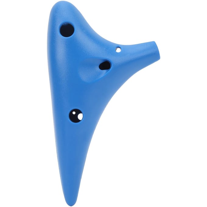 Ocarina 12 Gaten Plastic Draagbaar Blaasinstrument Blauw voor Professionele Beginner blue