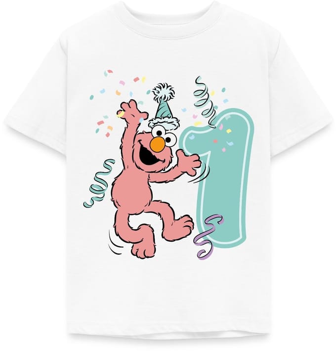 Sesamstraat Elmo Verjaardag 1 Jaar Cadeau T-Shirt Kinderen