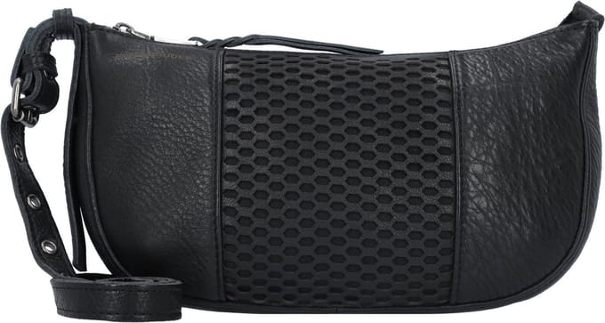 FREDsBRUDER Leren Schoudertas MY Crossbag Black Zwart