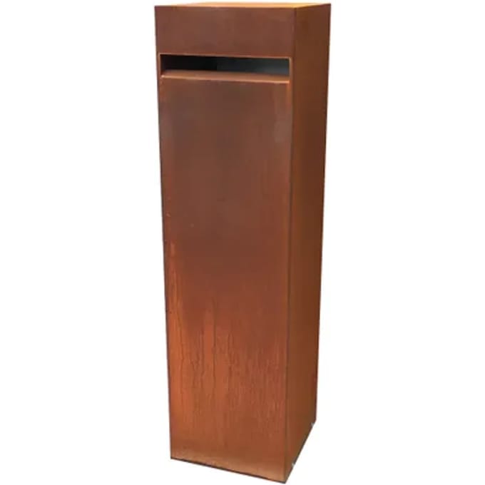 Wandbrievenbus Genua - Staal - Cortenstaal - 32x115,5x32cm