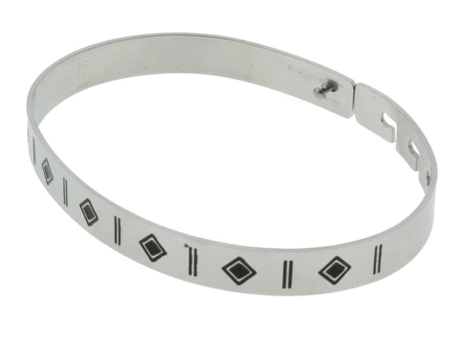 Behave - Rvs armband met Aztec motief - Minimalistische trendstijl