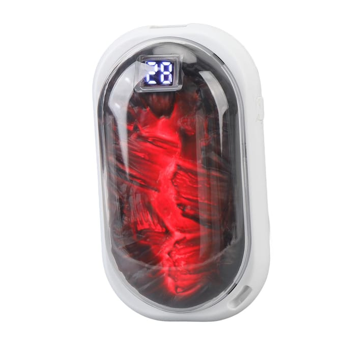 2-in-1 Handwarmer Powerbank Dynamisch Vlamlicht 3 Temperatuurinstellingen 3600mAh Oplaadbaar gray
