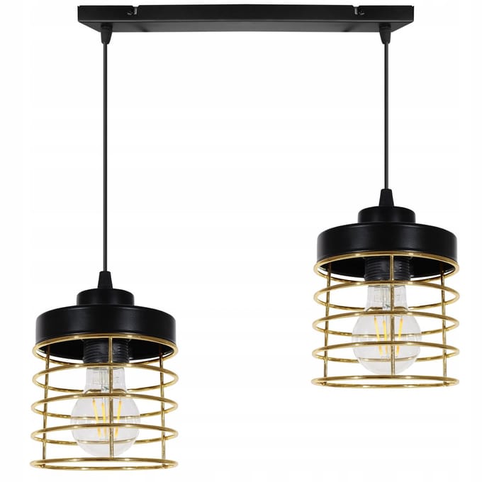 Light Home RASTI - Hanglamp 2-Lichts - Metaal Draad Kappen - Hoogte Verstelbaar