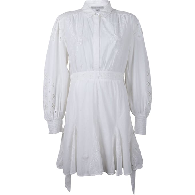 AllSaints Keeley Broderie Dres Chalk White Größe: 42 | Blusenkleider Outlet | Damen | Weiß