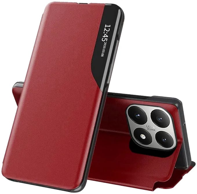 Hoesje geschikt voor Xiaomi 15T - Techsuit eFold Book Case - Rood