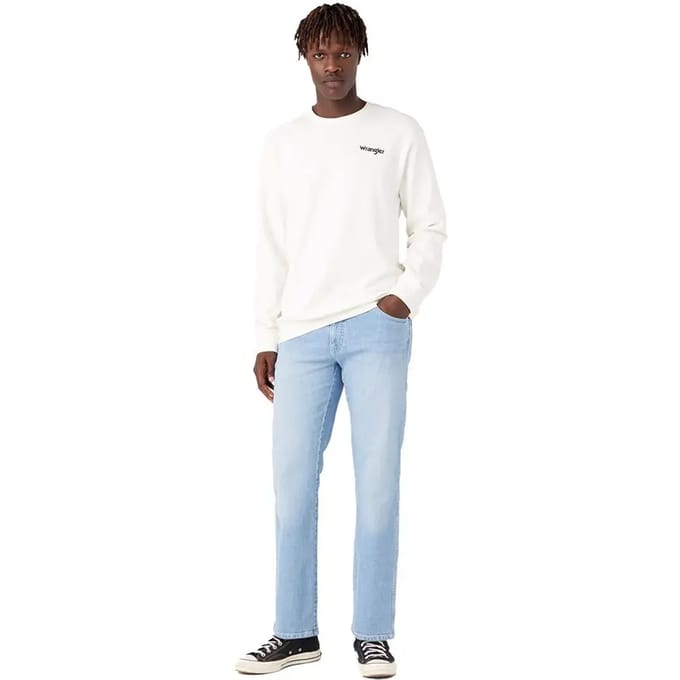 WRANGLER Graphic Sweatshirt Heren - Worn White - S