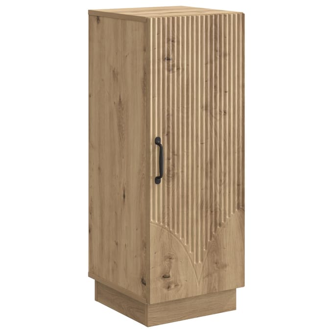 vidaXL - Dressoir - Artisanaal - eiken - 33 - x - 34,5 - x - 87 - cm - Bewerkt - hout