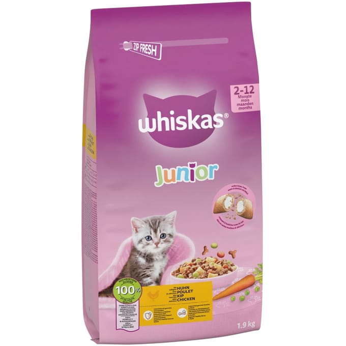 Whiskas droog junior kip kattenvoer 1,9 kg