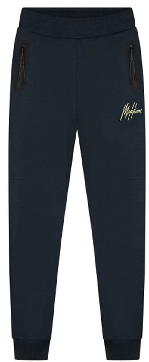 Malelions - Counter Trackpants - Navy/Bright Yellow - Maat 128