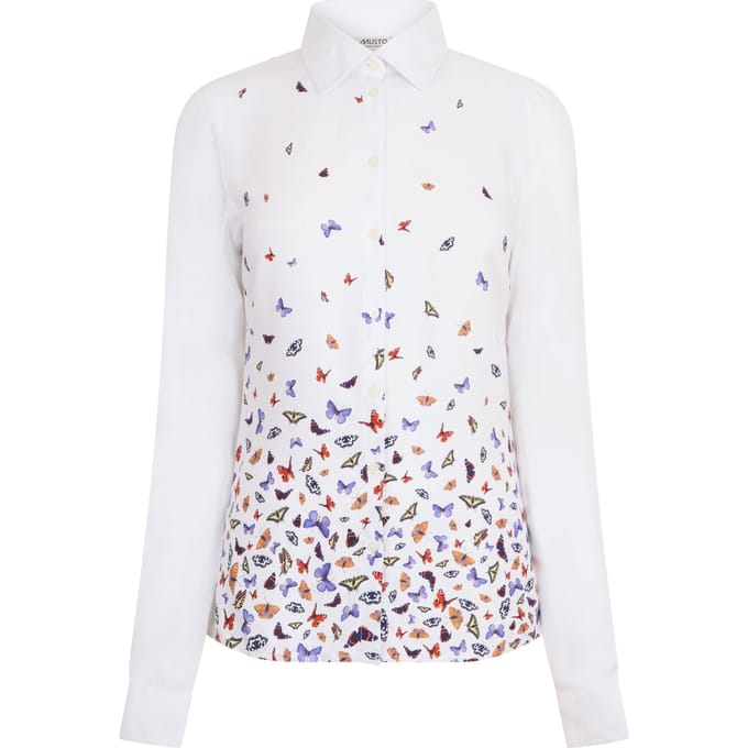 Musto Dames Country Butterflies Shirt (Wit)