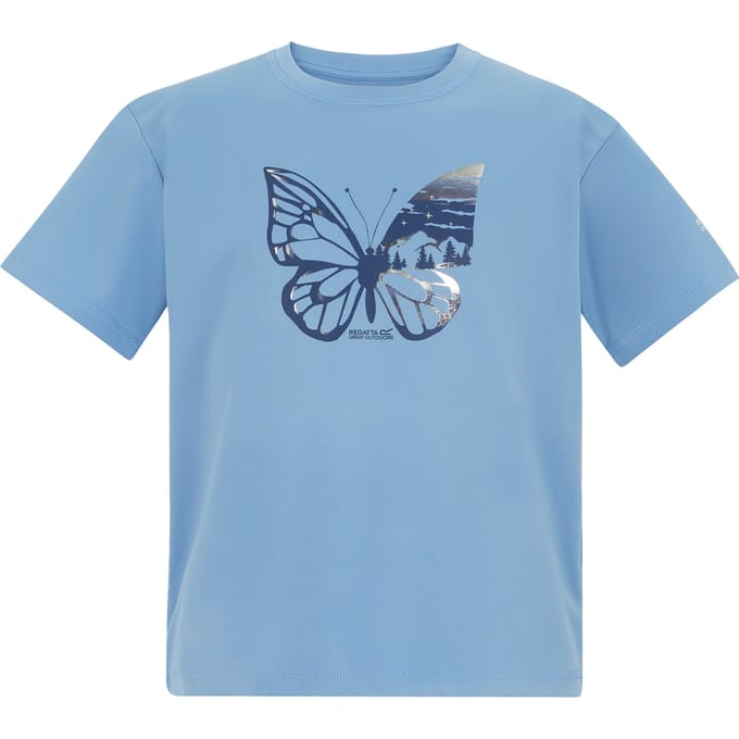 Regatta Kinderen/Kinderen Aria Vlinder T-Shirt (Denim Blauw)