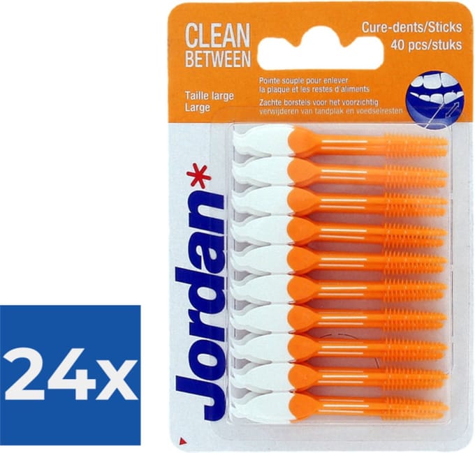 Jordan Tandenstokers - Clean Between Sticks Large - Voordeelverpakking 24 stuks