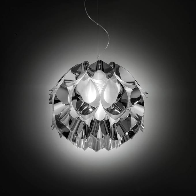 Slamp Flora - design-hanglamp, zilver, 50 cm