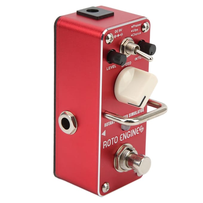 Roterende Speaker Simulator Pedaal Metaal Rood Gitaar Effectpedalen met 3 Effectmodi white
