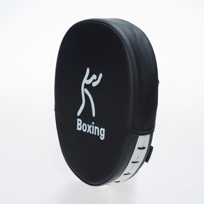 Gant de boxe en cuir PU, mousse épaisse, coussinet de cible incurvé, Kickboxing Muay Thai karaté One Size noir