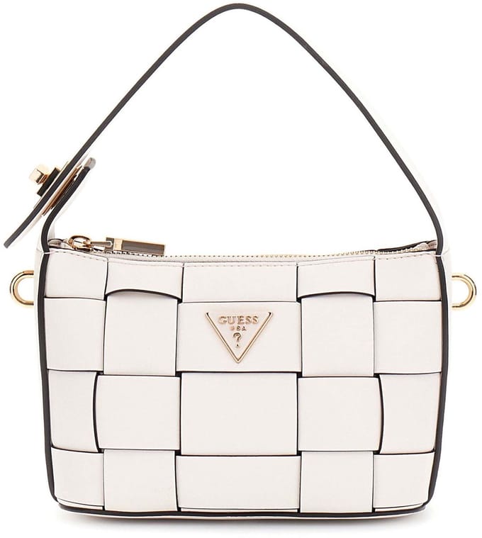 GUESS Schoudertas Handtas Maylee Mini Hobo Bag Creme White Crème