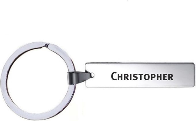 Sleutelhanger Met Naam - Christopher - RVS