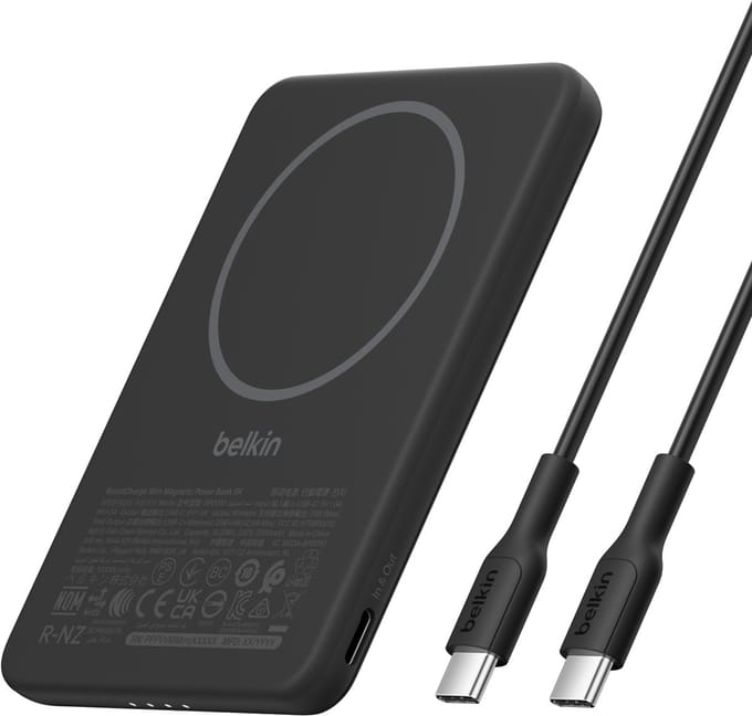 Belkin BoostCharge - Slim - 5k Magnetic 7.5w - Black