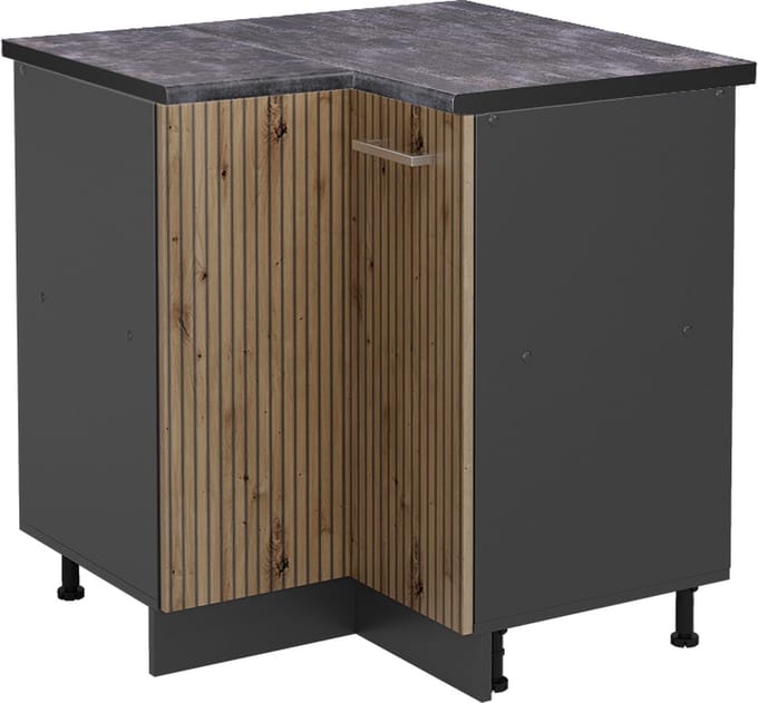 Vicco R-Line Hoekkast – 75.6 cm, WB Antraciet Artisanaal eiken