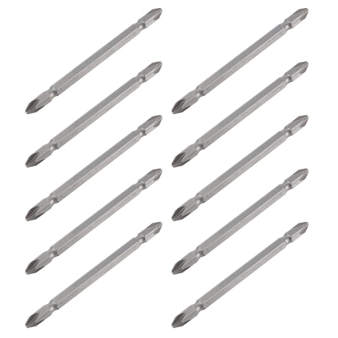 10 stuks Elektrische Schroevendraaierbit Dubbele Kop Kruis S2 Legeringsstaal Gereedschap 100mm