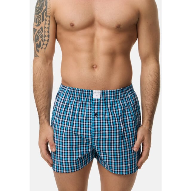 MG-1 Geweven Wijde Boxershorts Heren Core Blauw 4-Pack - Maat M
