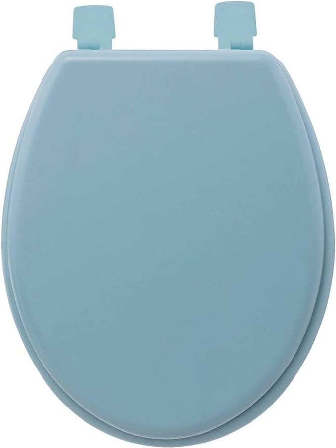 Standaard WC-bril Hout Artic Blauw - Universele Pasvorm