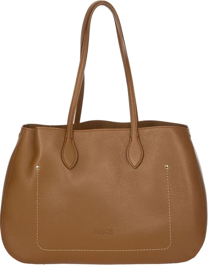 BRIC'S Leren Schoudertas Gondola Lavanda Bag Leather Bruine