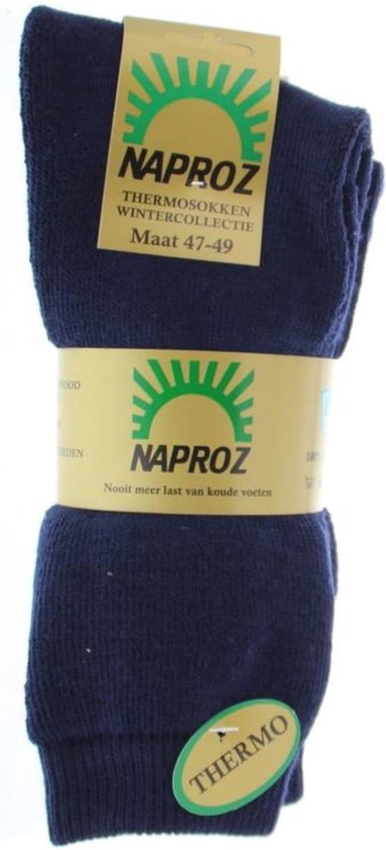 Naproz Thermo sokken blauw maat 47-49 3 Paar