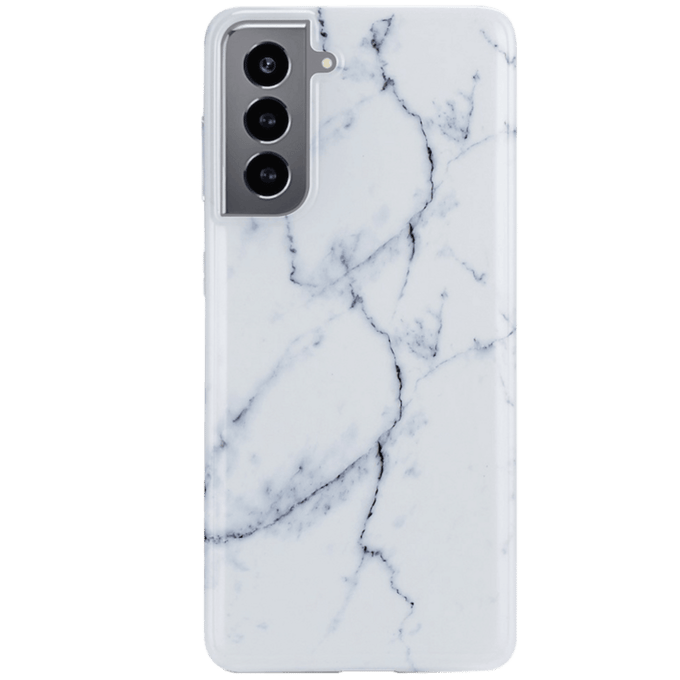TwoTone Samsung Galaxy S21 Plus Marble Style Luxe Backcover Wit