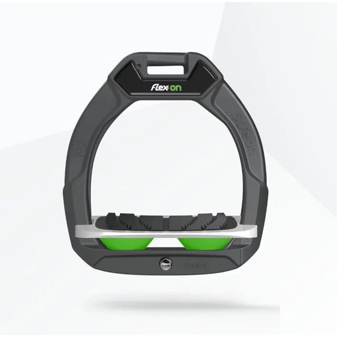 Veiligheidsstijgers Paardrijden Incliné Grip Anthracite/Grijs/Groen kind Flex-On Safe-On