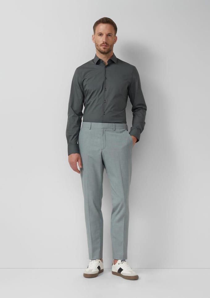Regular fit pantalon met viscose