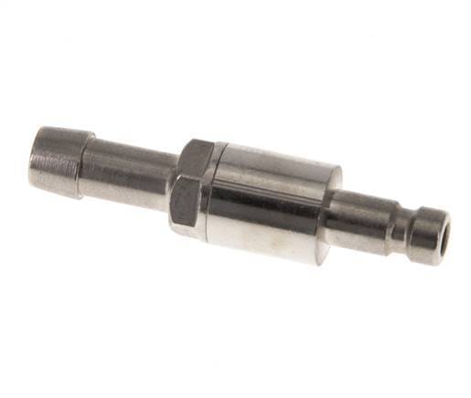 Vernikkeld Messing DN 2.7 (Micro) Luchtkoppeling Insteeknippel 5 mm Slangpilaar Double Shut-Off FKM