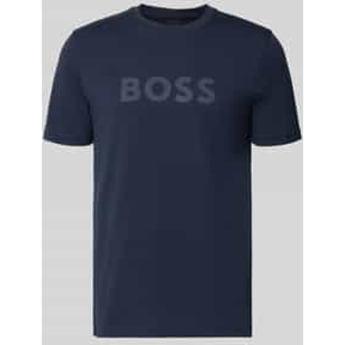 Regular fit t-shirt van puur katoen model 'Te_Logo'