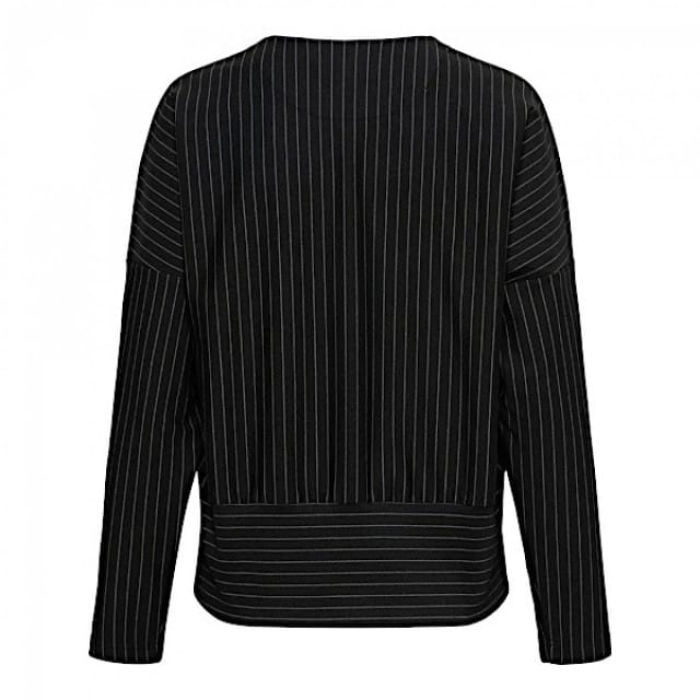 &Co Woman Top danila pinstripe punta black