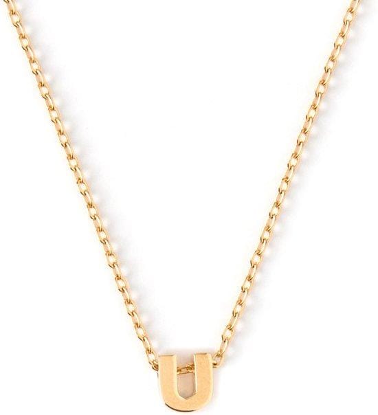 Orelia letter ketting U goudkleurig - 46 cm