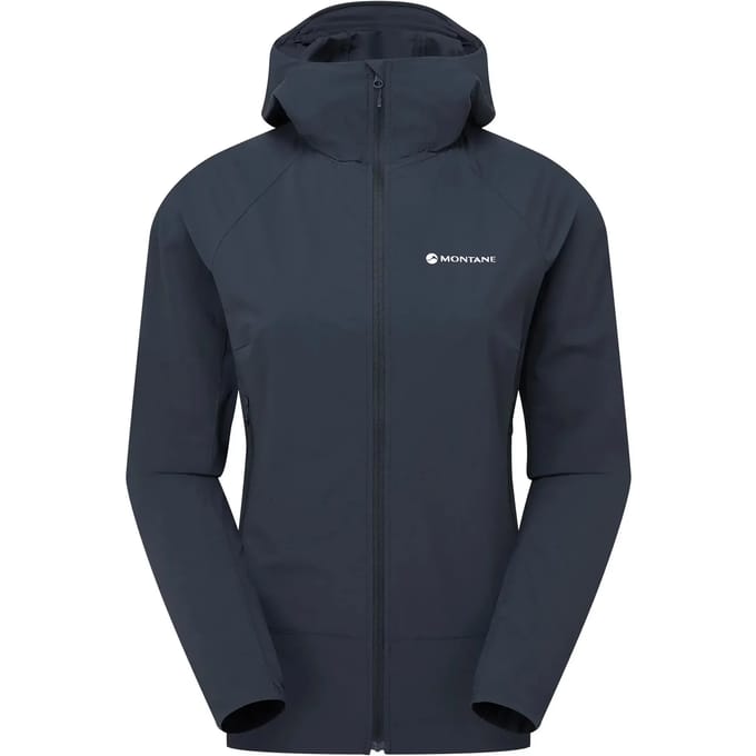 Montane F Tenacity Nano Hoodie, softshelljack, dames, blauw