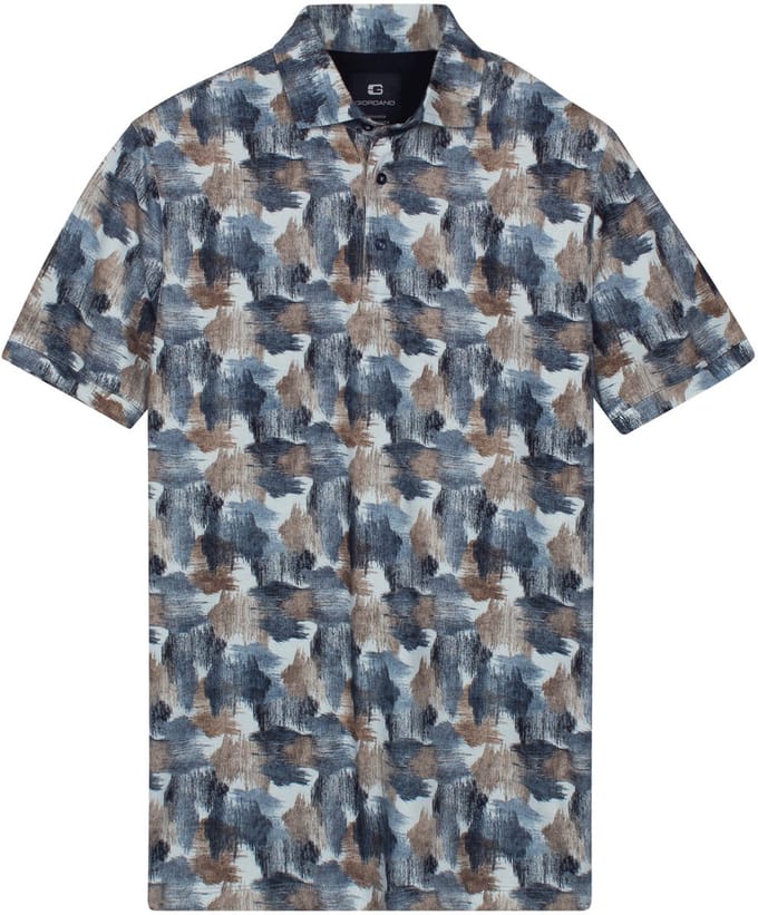 Giordano – Formentini – Heren – Korte mouwen – Print - Overhemd - Navy – 616554-60