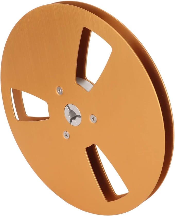 Lege Haspel - Opname Accessoire - Tape Opslag - Aluminium Legering - 7 Inch Diameter - Goud