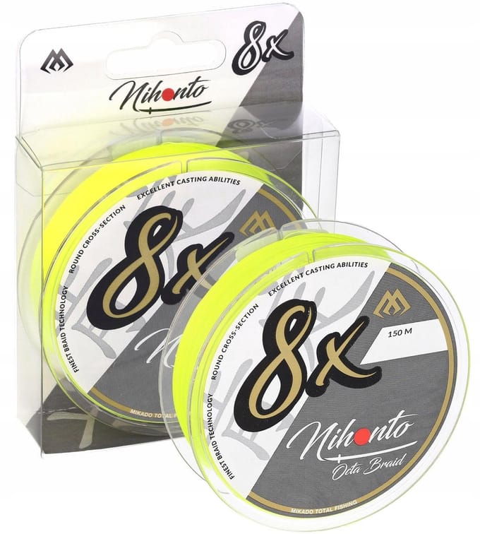 Mikado Nihonto Octa Braid 150m Fluo Vislijn 0.26mm - Sterk & Rond