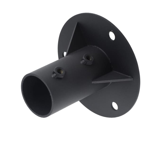 Kettinghek Paal Vloerflens Basisflens Zware Massieve Hekpaal Betonmontage voor Vasthouden 52mm black