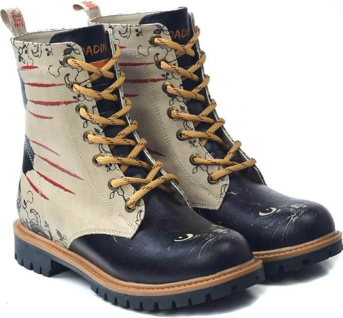 GOBY Claw Damesboots - Handmade - Dierenprint - Maat 37