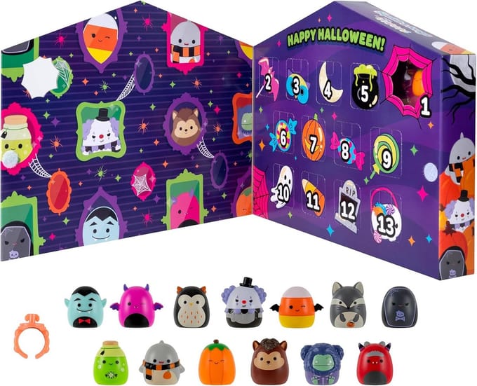 Halloween Eindkalender met 13 Mini Squishy Stressballen
