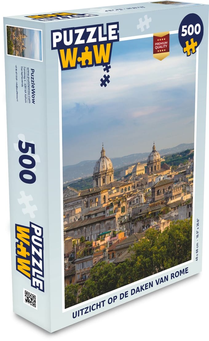 Puzzel Rome - Uitzicht - Daken - Legpuzzel - Puzzel 500 stukjes